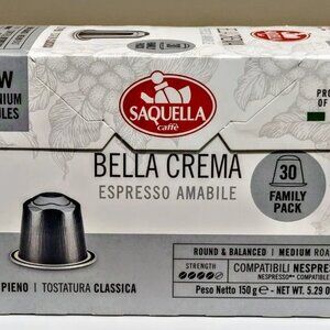 NIB - Saquella Bella Crema coffee pods - Nespresso compatible